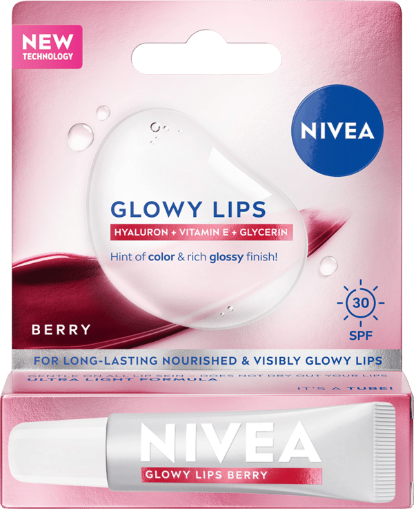 NIVEA Glowy Lips Berry læbepomade SPF30 10 ml
