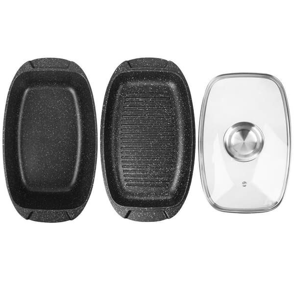 Granitrostare med lock 3in1 stor 5 l, 39x22 cm