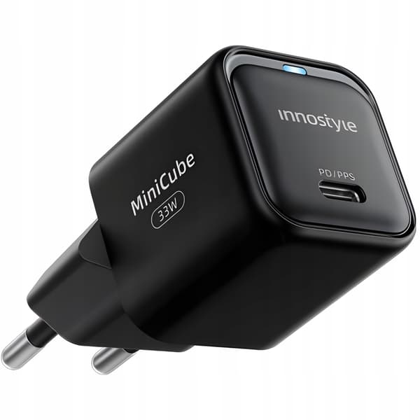 INNOSTYLE HURTIGOPLADER CUBE USB-C 33W USB TYPE C GAN II TIL SAMSUNG LED