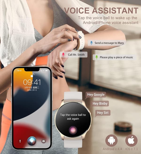 ÄLYKELLO 1.32" HD iOS Android Bluetooth SYKE ASKELMITTAR 3 RAITA