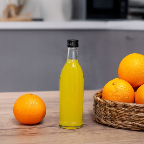 5x Iskra glasflaskor 250ml flaska för alkohol, juice, vin, likörer set