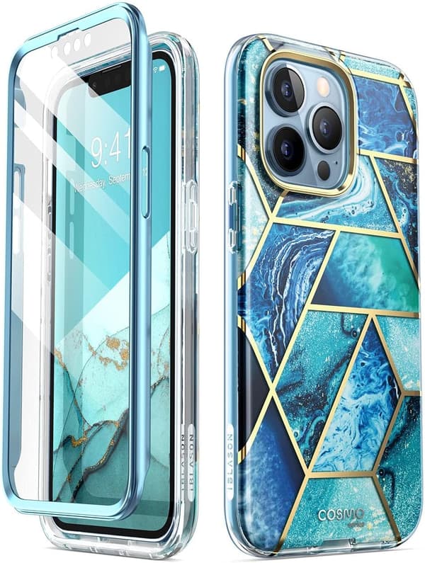 DOBBELT ETUI TIL IPHONE 13 PRO 6,1' BESKYTTELSE FRONT OG BAGSIDEN