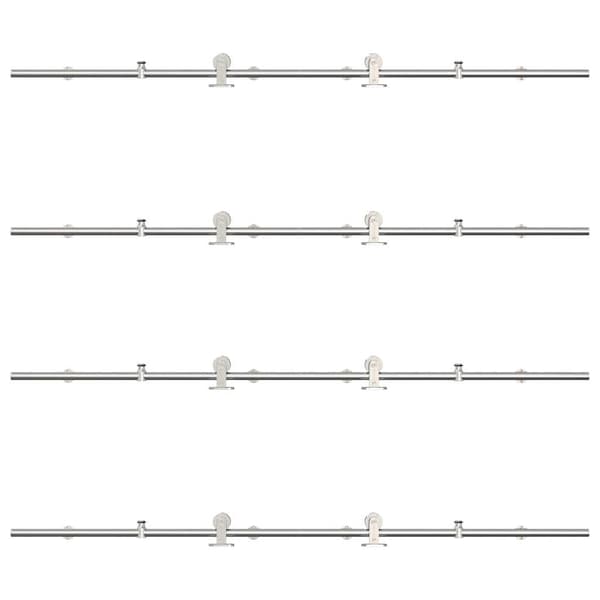 vidaXL Skjutdörrsfäste 400 cm stål silver