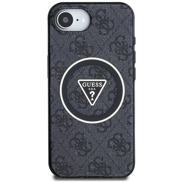 Guess IML Metal Glitter 4G Circle Triangle MagSafe - iPhone 16e cover (sort)