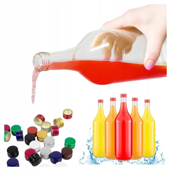 25x Monopoly glasflasker 1L + alkoholflaskekapsel