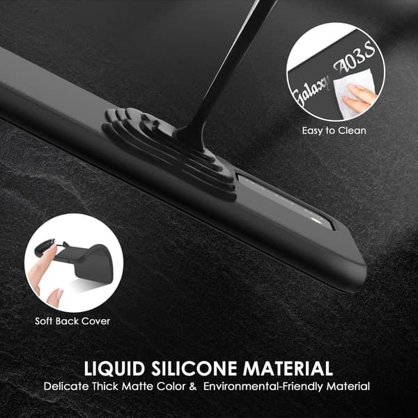 BUMPER ETUI TIL SAMSUNG GALAXY A03s SORT FORSTÆRKET BESKYTTELSE SM-A037F