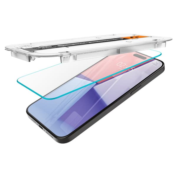Härdat glas Spigen Glas.TR EZ Fit 2-pack iPhone 15 Pro Max Klar