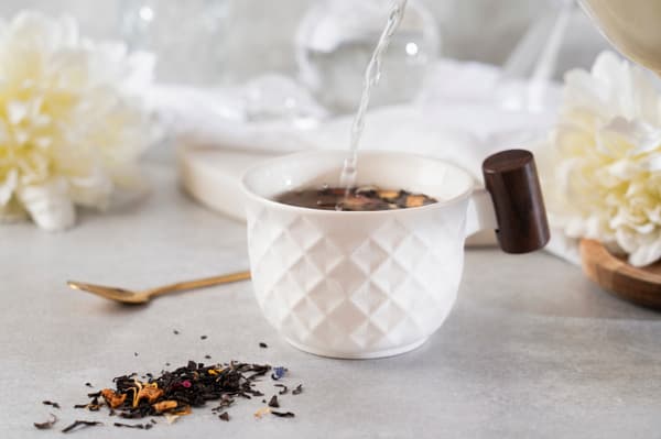 Porcelænskop 180 ml til te og kaffe moderne hvid