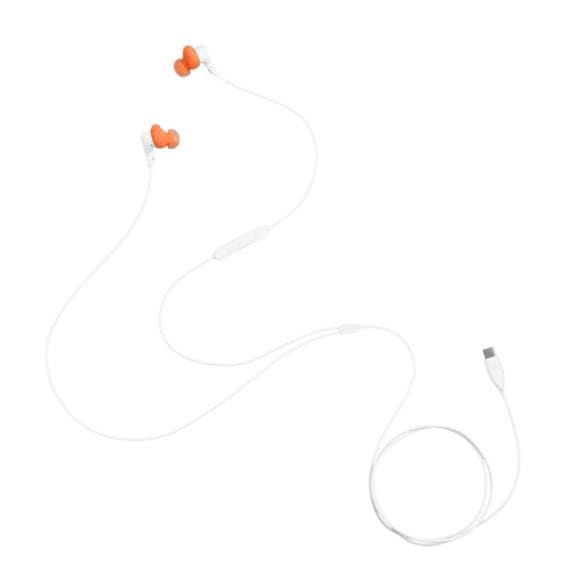 JBL Endurance Run 3 USB-C Kablede Hovedtelefoner Hvide