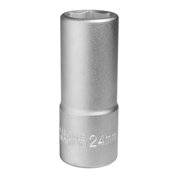 MJW 3/4" topnøgle, 6-kantet, lang, 24 mm