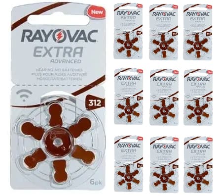 RAYOVAC 312 høreapparatbatterier 60 stk.