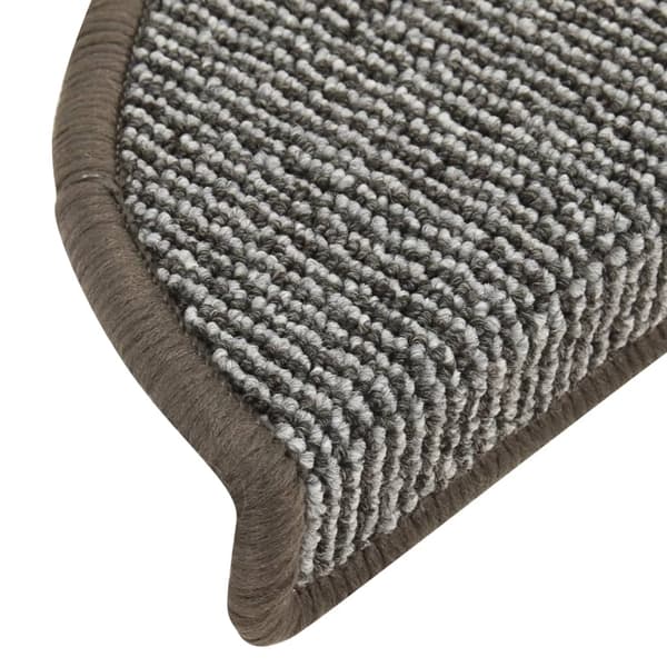 vidaXL trappemåtter 15 stk. 56x17x3 cm grå halvcirkelformede