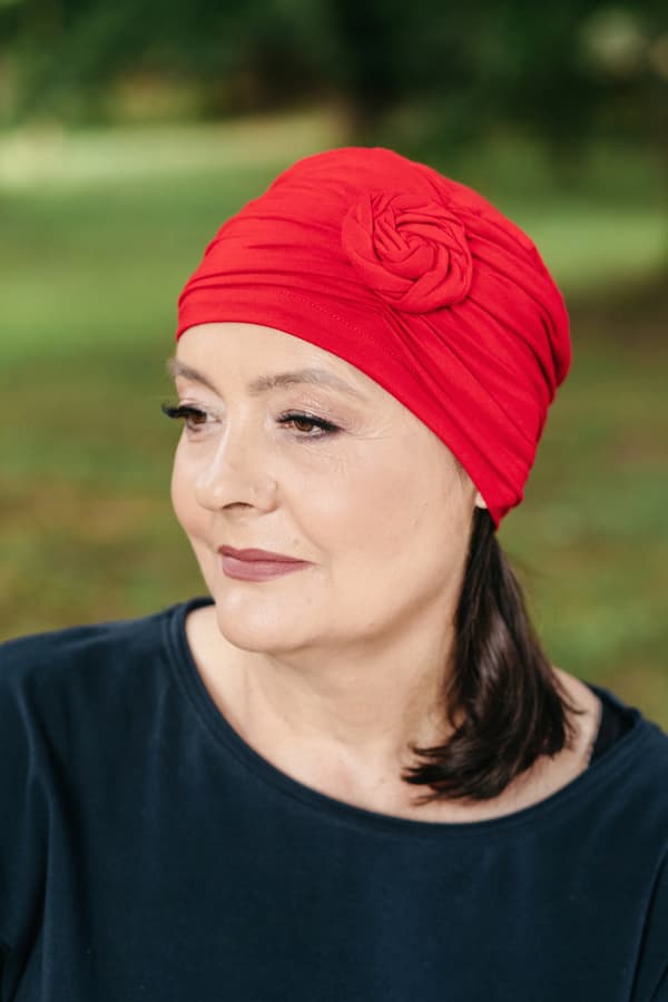 Nina Hat Rød Turban til Vinter Eva Design