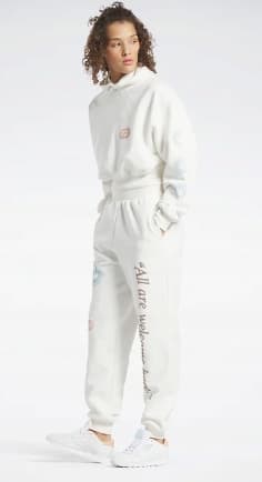 Reebok hvide joggingbukser til kvinder M 0A9B6_A* BAGRUNDER