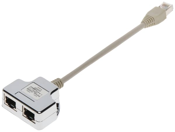 AD-UTP-adapter 2x RJ45 / 1x RJ45