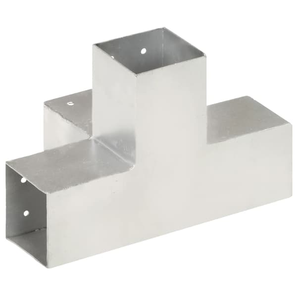 vidaXL X-formade kopplingar, 4 st, galvaniserad metall, 81x81 mm