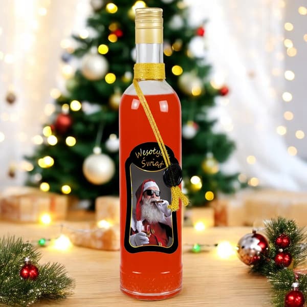 10x Julkristallflaskor 500 ml Premiumdekorerade för vodkalikör