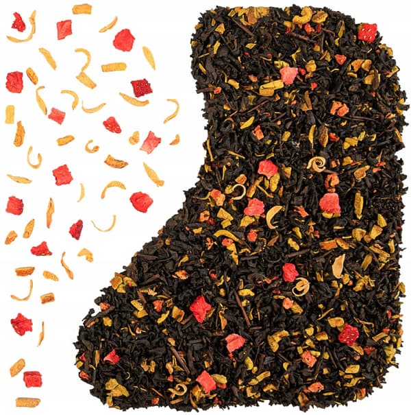 Punainen pu-erh tee appelsiini 50g mansikalla