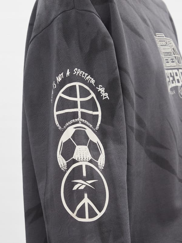REEBOK UNISEX GRÅ SWEATSHIRT MED PRINT M 0A6C2_A* BAGGRUNDE