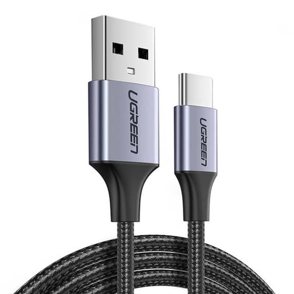 UGREEN US288 1m USB til USB-C QC3.0-kabel med aluminiumsstik (sort)