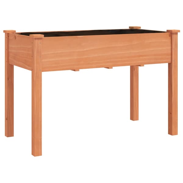 vidaXL Växtställ med foder brun 118x59x76 cm granträ