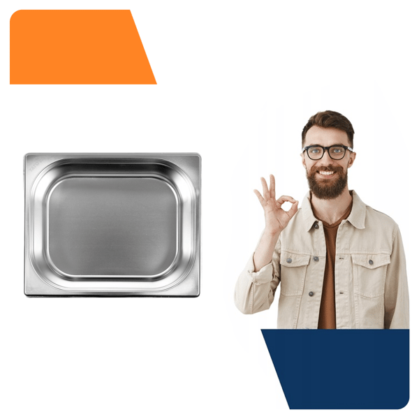 Gastronormbeholder 7L - GN1/2, H100MM - rustfrit stål - YG-00263