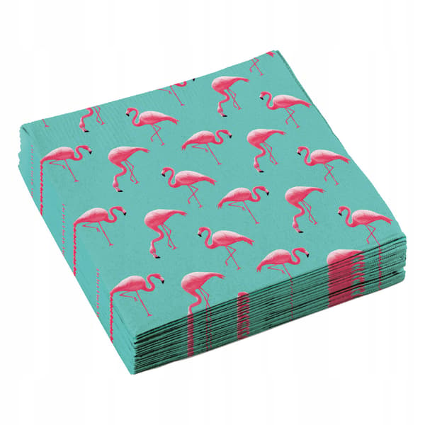 Flamingo servietter, 33x33 cm, 20 stk.