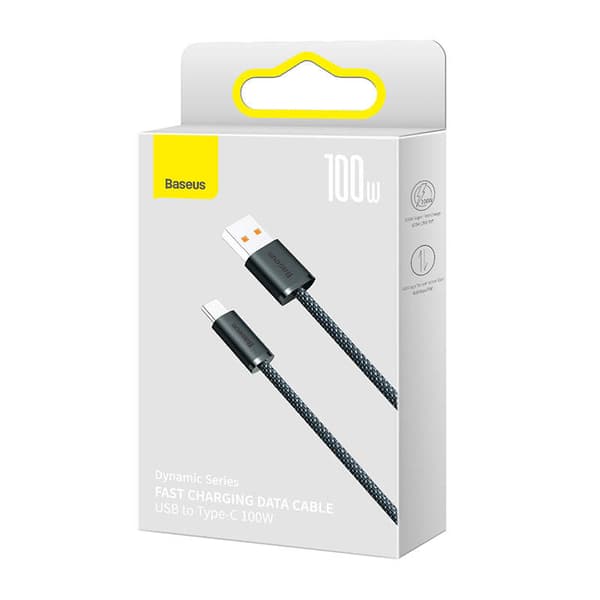 Baseus Dynamic Series USB til USB-C kabel, 100W, 1m (grå)