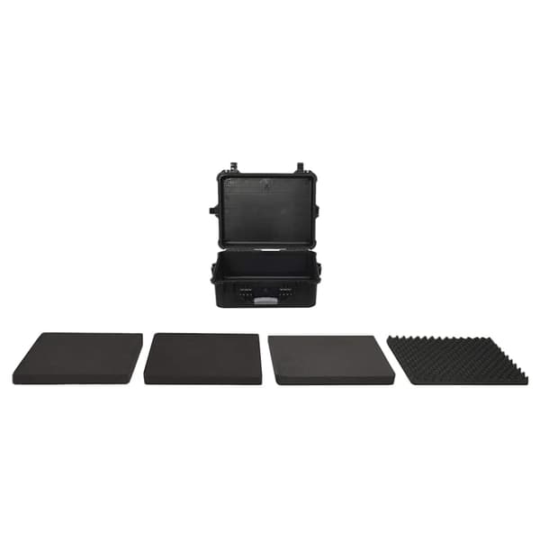 vidaXL Flightcase, svart, 55x43x21 cm, PP