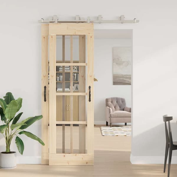 vidaXL Skjutdörrsfäste 183 cm stål silver