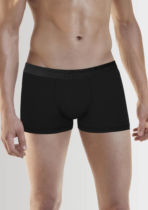 Klassiske boxershorts til mænd med logo-elastik sorte - Boxers Pro XL