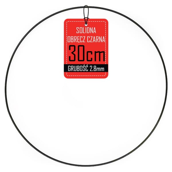 Metalkransbøjle - sort - 30 cm
