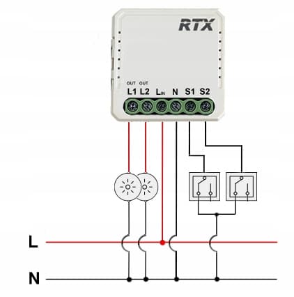 TUYA Smart RTX Eco 2OB WiFi-belysningsstyrmodul