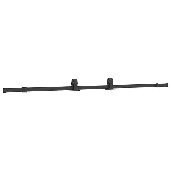 vidaXL Skjutdörrsinstallationssystem 213 cm stål svart