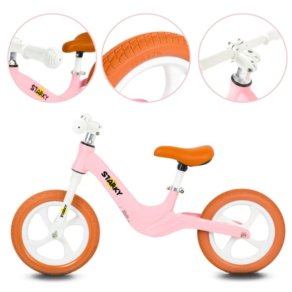 Løbecykel med 12" hjul, let stel, lyserød idé til et barn