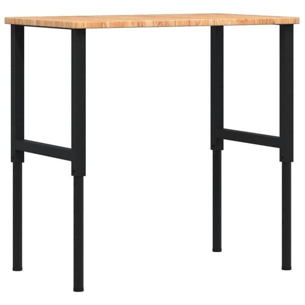 vidaXL arbejdsbord lysebrunt 100x60x(71,5-98) cm egetræ