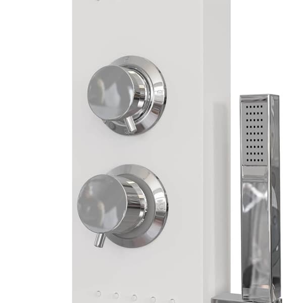 vidaXL brusepanel, aluminium, hvid