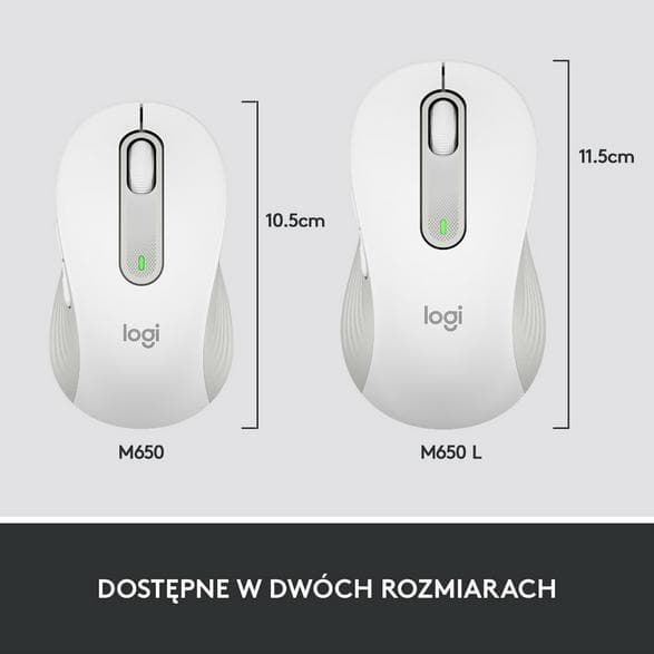 Logitech Signature M650 L (Stor) – Vit (910-006238)