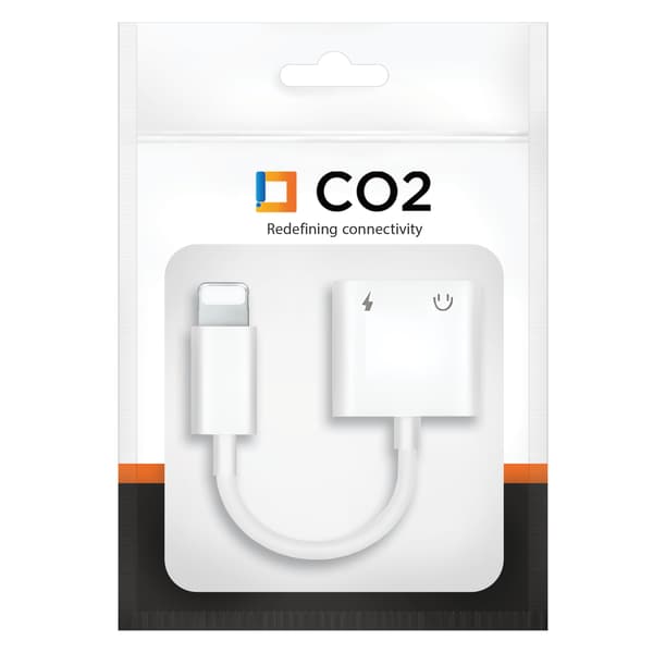 CO2-ADAPTER MINIJACK 3,5 MM KABEL TIL LIGHTNING IPHONE 12 13 14 PRO