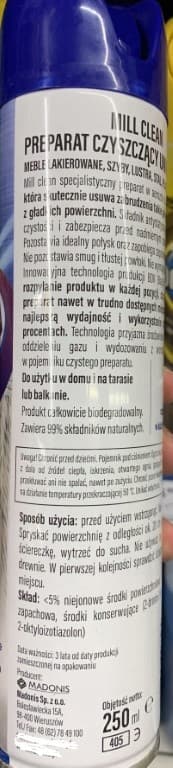 Yleiskäyttöinen kalusteiden puhdistusaine 250 ml
