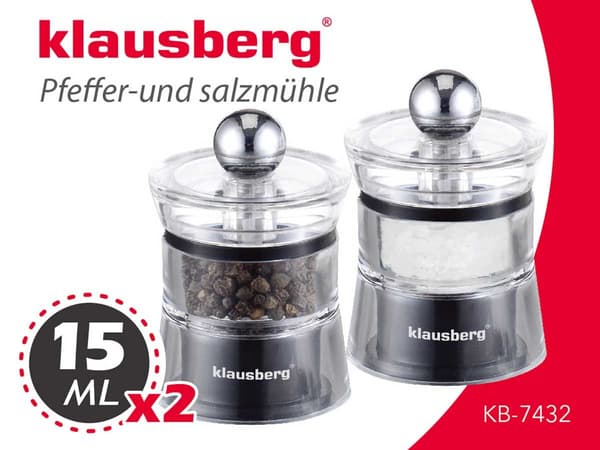 KLAUSBERG KB-7432 PEPPAR- OCH SALTKVARN-SET