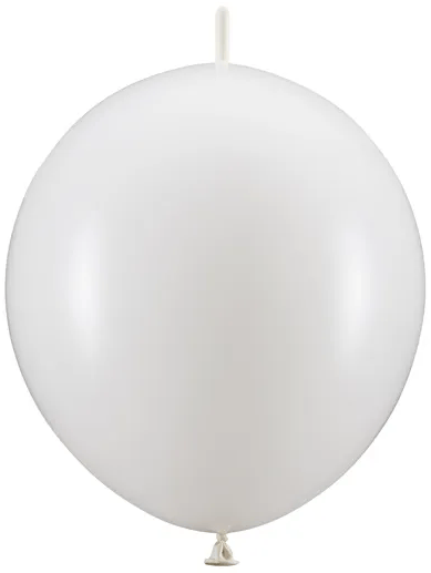 Balloner med forbindelse 28 cm Pastel Ren Hvid 20 stk.