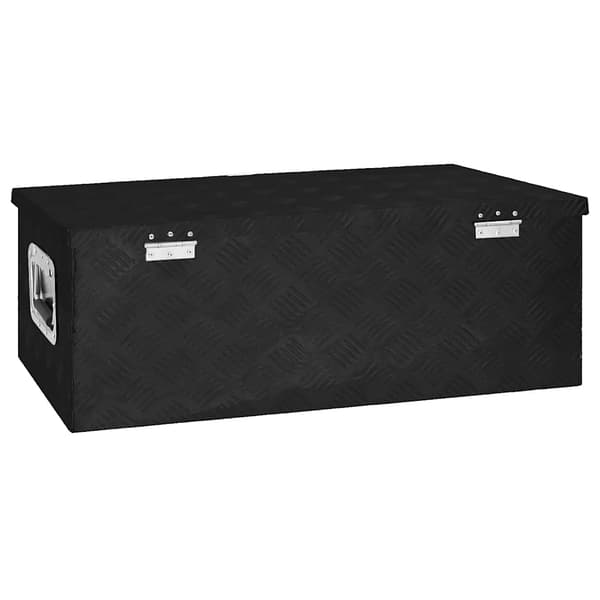 vidaXL opbevaringskasse sort 80x39x30 cm aluminium