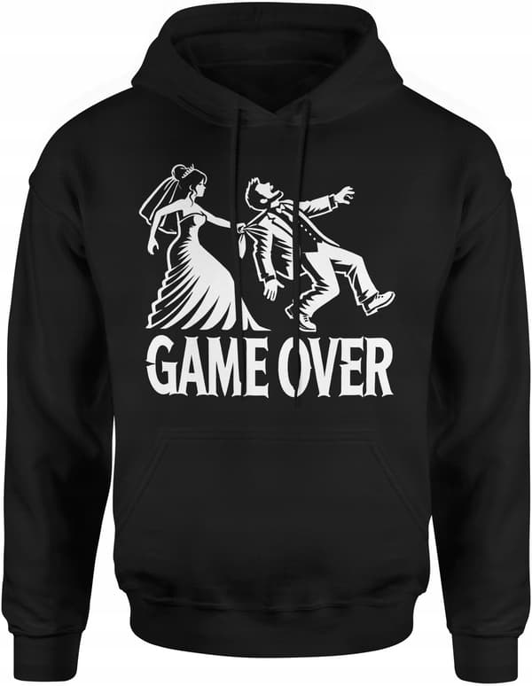 HERRESWEATSHIRT GAVE TIL POBSTENBORG GAME OVER STØRRELSE XL