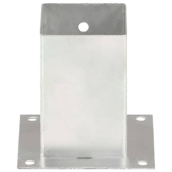 vidaXL stolpebaser, 4 stk., galvaniseret metal, 91 mm