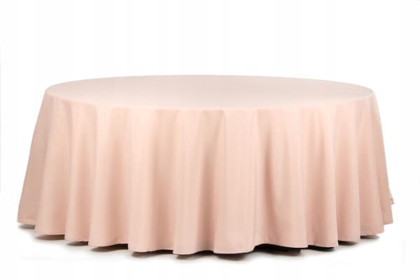 Fläckavvisande duk puderrosa slät för runt bord Fi320 polyester 180g
