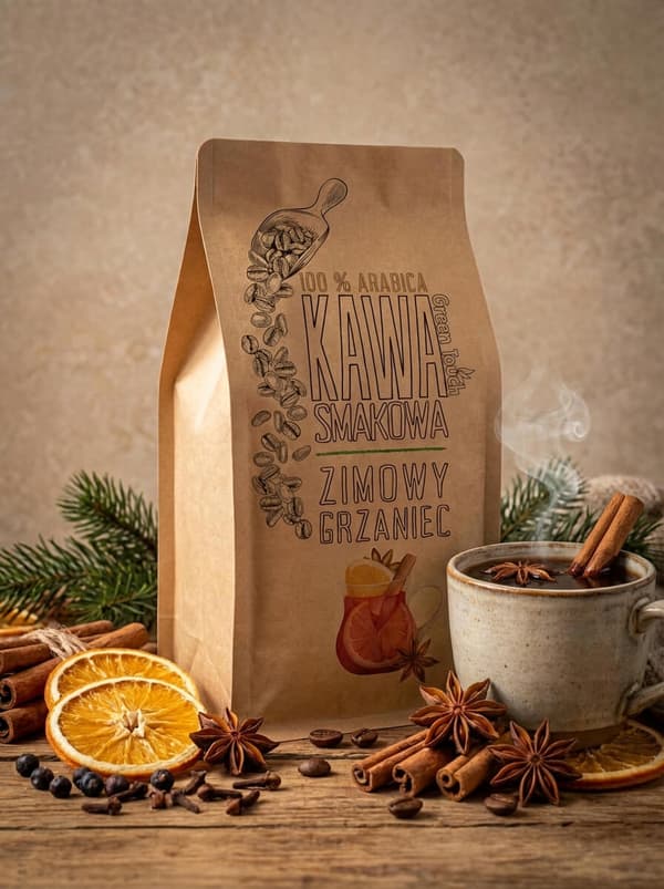 kaffe malet smagsat jule vinter gløgg arabica 1 kg Green Touch