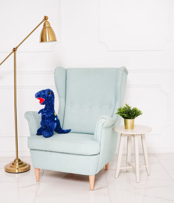 Dinosaurie Edi 60cm - marinblå