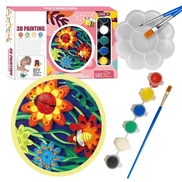Kreativa kit gipsgjutningar figuriner för målning blommor gipsfärger