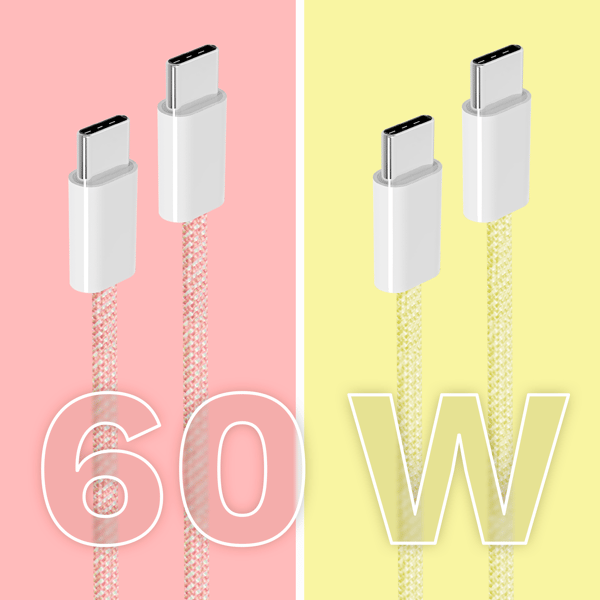 Kabel USB-C - USB-C 60 W 1 m gul Kruger&Matz Basic